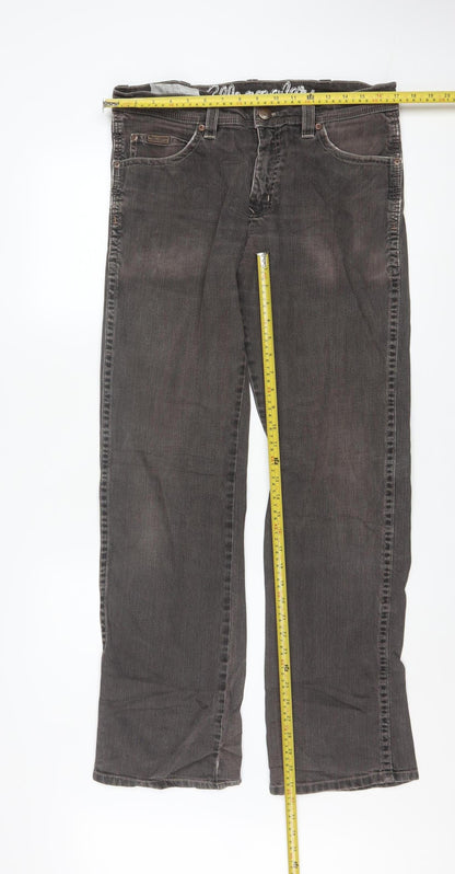 Wrangler Men’s Grey Roxboro Straight Leg Jeans W33 L34 Regular Fit