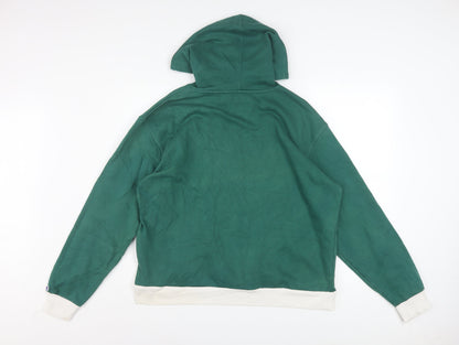 Champion Women Green Pullover Hoodie XL Cotton Blend Logo Sweatshirt