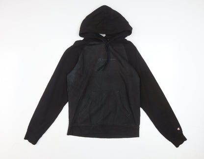Champion Men's Black Pullover Hoodie Size S Fleece Regular Fit