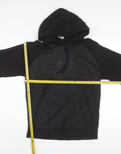 Champion Men's Black Pullover Hoodie Size S Fleece Regular Fit