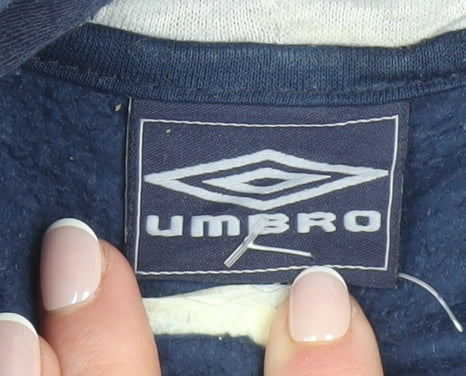 Umbro Men's Blue XL Pullover Hoodie Fleece Sportswear