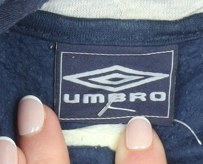Umbro Men's Blue XL Pullover Hoodie Fleece Sportswear