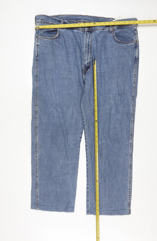 Wrangler Men's Blue Regular Straight Fit Jeans W44 L32