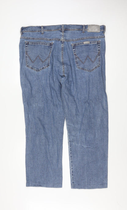 Wrangler Men's Blue Regular Straight Fit Jeans W44 L32