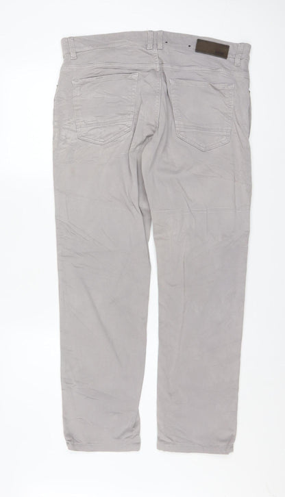 Hugo Boss Men's Grey Regular Fit Chino Trousers 34W 34L