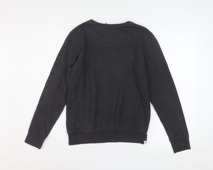 Puma Womens Black Size 12 Crew Neck Pullover Sweatshirt