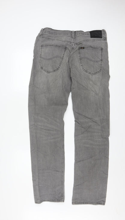 Lee Men's Grey Brooklyn Straight Fit Jeans W34 L32