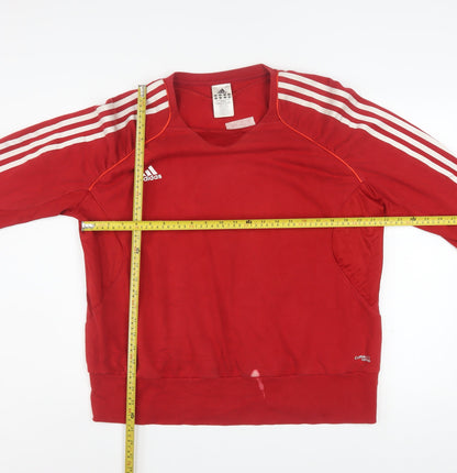Adidas Women Red 2XL Pullover Sweatshirt Climalite Cotton Blend