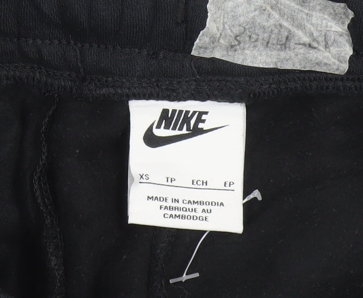 Nike Men's Black XS Jogger Sweatpants French Terry Cotton Blend
