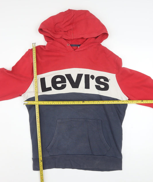 Levi's Men's Multicoloured Pullover Hoodie L Cotton Graphic Sweatshirt