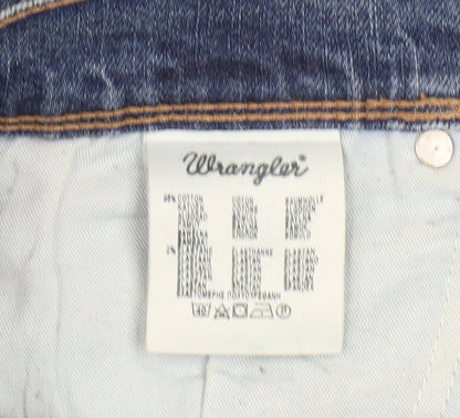 Wrangler Mens Blue Straight Leg Regular Fit Denim Jeans W40 L32