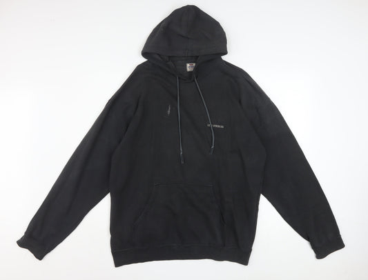 Levi's Men's Black Pullover Hoodie L Logo Fleece Sweatshirt