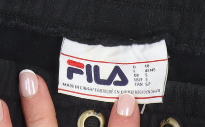 Fila Men's Black Jogger Sweatpants Small Cotton Blend Regular Fit