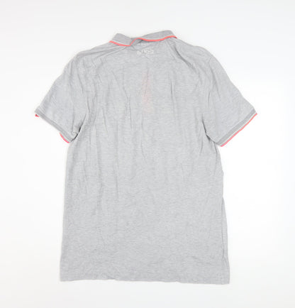 Hugo Boss Men's Grey Short Sleeve Logo Polo Shirt L