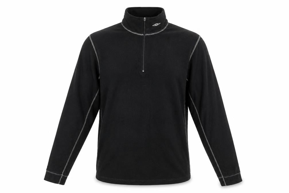 Umbro Men’s Black Fleece 1/4 Zip Pullover Sweatshirt L Sports Top