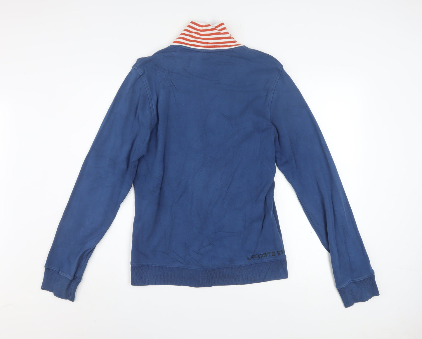 Lacoste Men's Blue Slim Fit Track Jacket Size M Cotton Zip Up