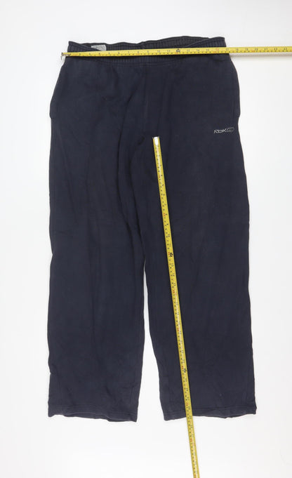 Reebok Men's Black M Jogger Sweatpants Polyester Cotton Blend