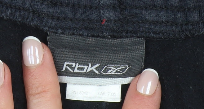 Reebok Men's Black M Jogger Sweatpants Polyester Cotton Blend