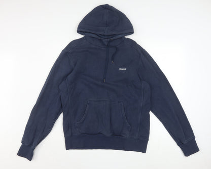 Reebok Men's Blue Pullover Hoodie Size M Regular Fit Fleece