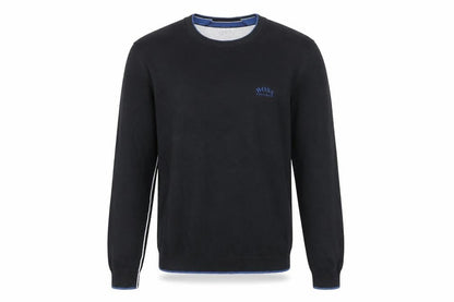 Hugo Boss Men's Black Cotton Crew Neck Pullover Jumper Size S