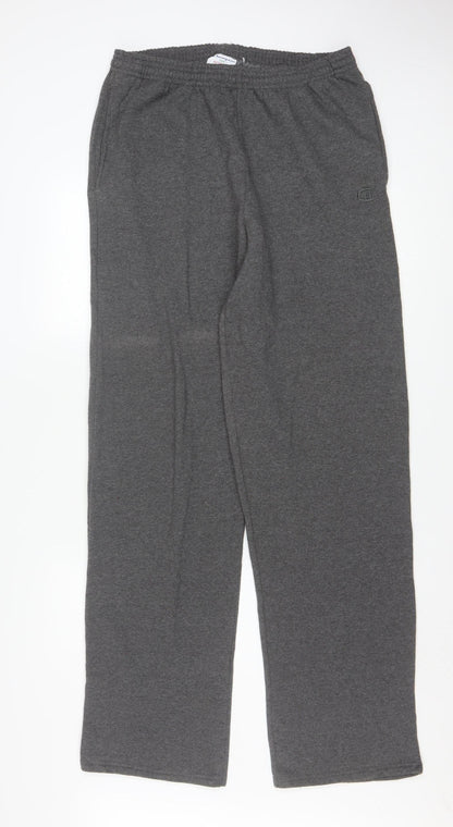 Champion Mens Grey Sweatpants L Regular Fit Fleece Athletic Trousers