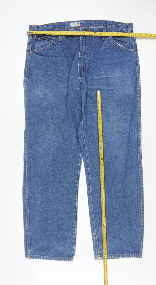 Dickies Men's Blue Straight Denim Jeans 38x32 Classic Workwear