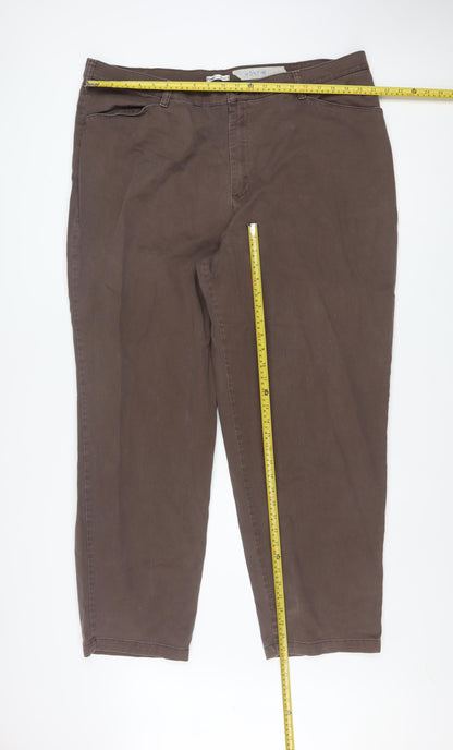 Lee Mens Brown Chino Trousers 24W Medium Cotton Blend