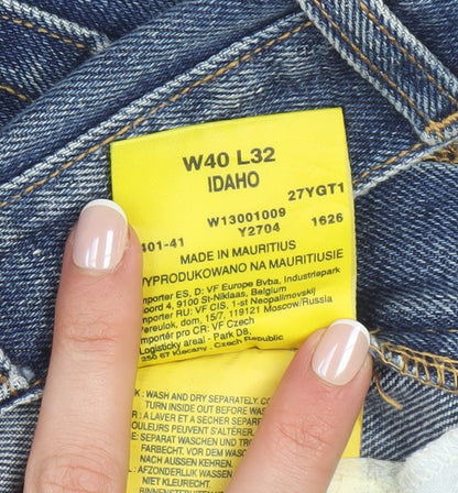 Wrangler Men Blue Straight Regular Fit Denim Jeans W40 L32