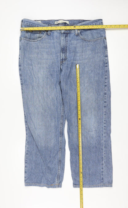 Lee Men's Blue 38x32 Straight Classic Fit Denim Jeans