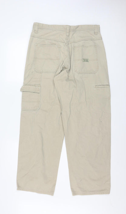 Wrangler Men's Beige Cargo Trousers 32W 34L Cotton Workwear Pants