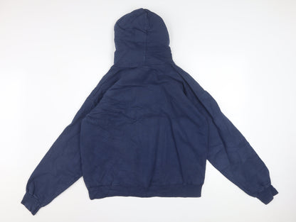 Thrasher Men’s Blue Pullover Hoodie M Flame Logo Skate Graphic