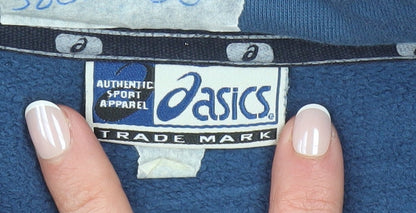 Asics Men's Blue XL Track Jacket Cotton Full Zip Activewear