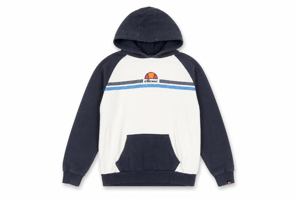 Ellesse Boys Navy & White Pullover Hoodie 13-14 Years Logo Graphic Print
