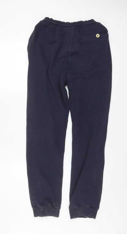 Adidas Mens Blue Jogger Sweatpants Size M Fleece Activewear Tapered
