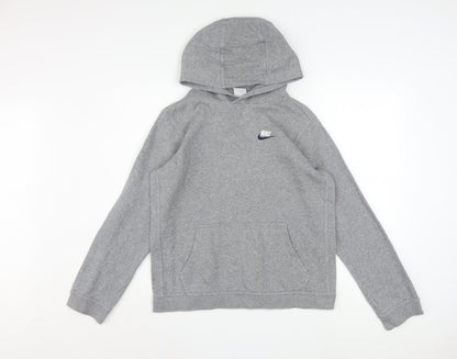 Nike Boys Grey XL Pullover Hoodie Sweatshirt Cotton Blend