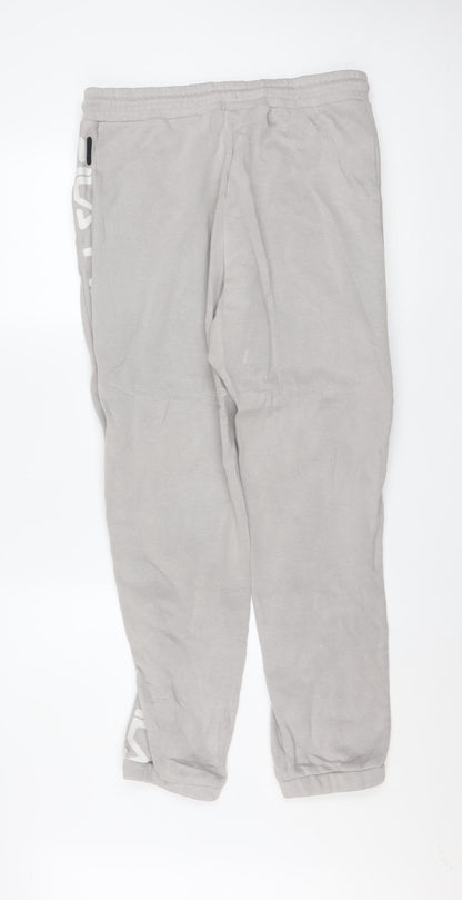 Fila Women's Grey Jogger Trousers L Elastic Waist Activewear