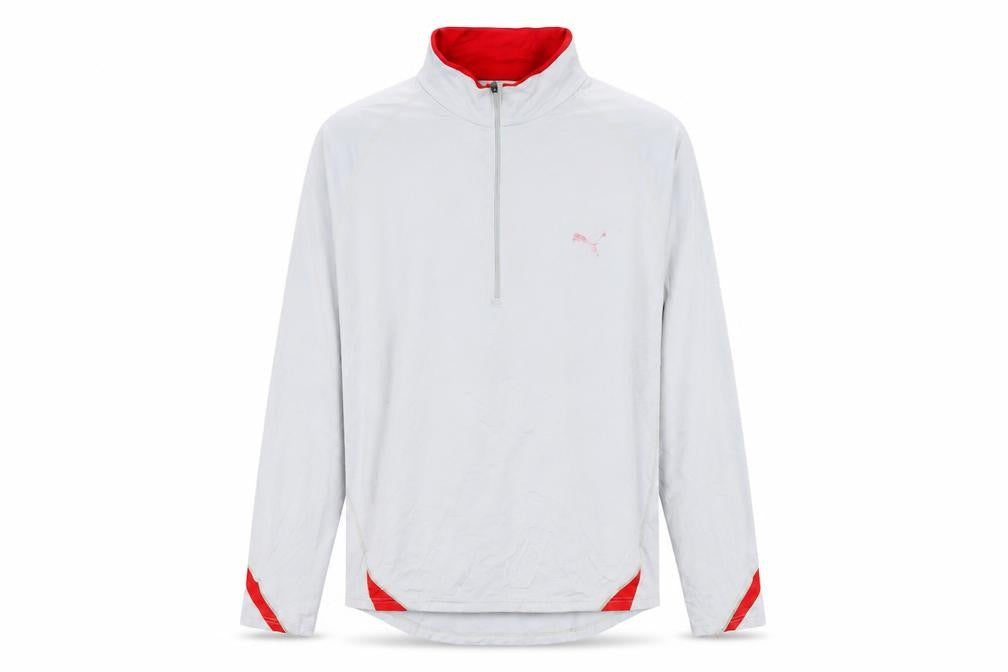 Puma Men’s Grey 1/4 Zip Running Sweatshirt Size L