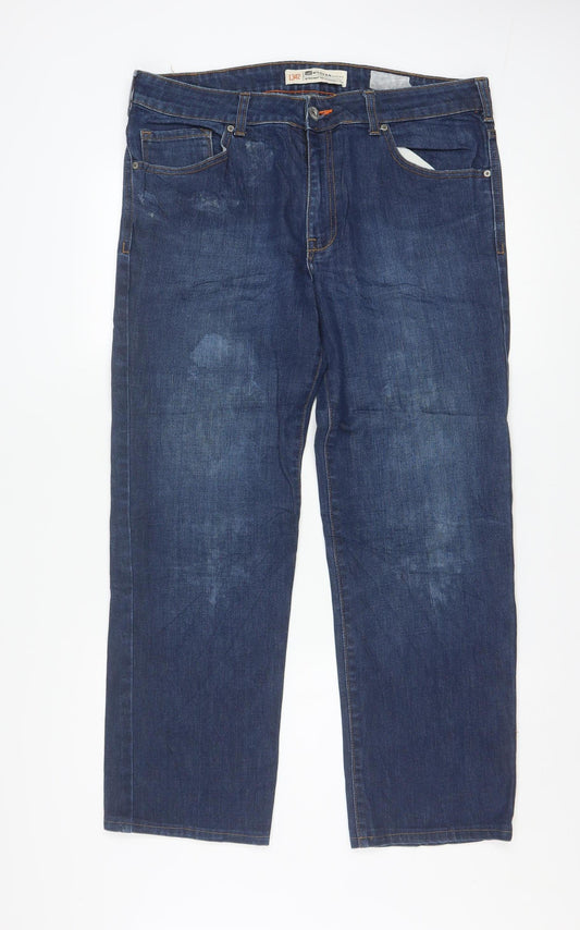 Lee Men's Blue Straight Fit Stretch Denim Jeans 34x30