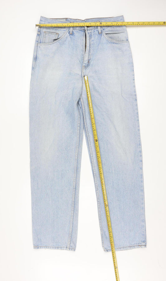 Levi's Men's Light Blue Straight Leg Denim Jeans 33W 32L Vintage