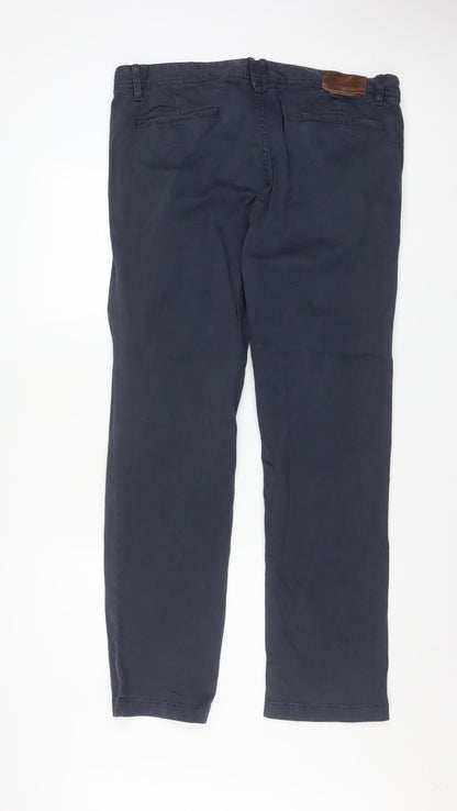 Hugo Boss Men's Blue Chino Trousers Size 36/32 Regular Fit