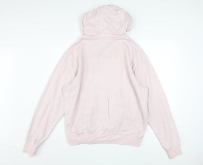 Nike Women Pink Pullover Hoodie Medium Cotton Blend Casual