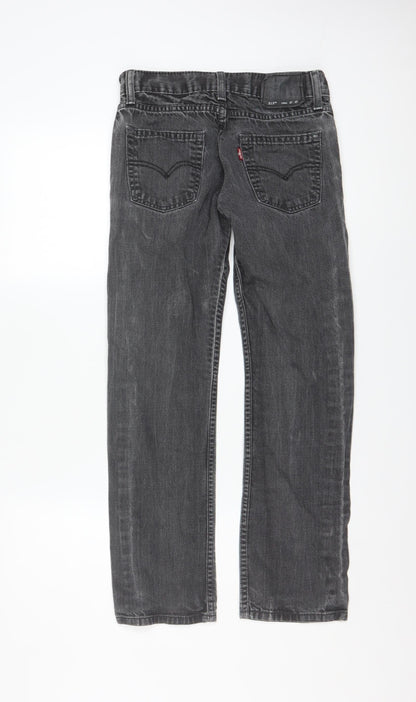 Levi's Women's Grey 513 Slim Straight Jeans Size 14 Regular 27in