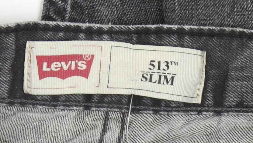 Levi's Women's Grey 513 Slim Straight Jeans Size 14 Regular 27in