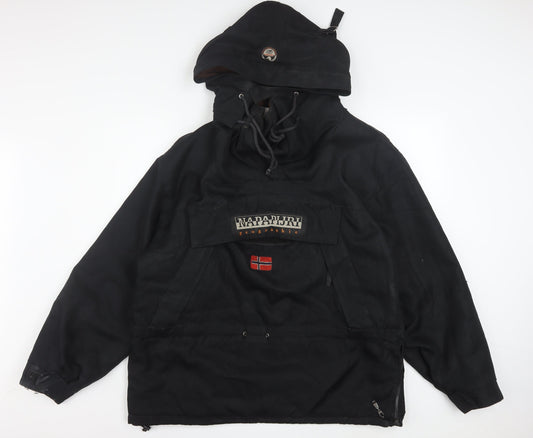 Napapijri Men’s Black L Anorak Hooded Outdoor Jacket