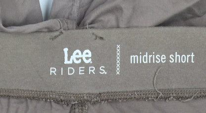 Lee Riders Men Brown Midrise Cargo Shorts Size M 37in Cotton Stretch