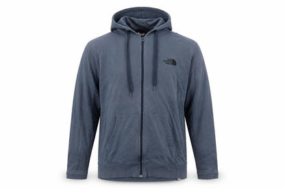 The North Face Men's Blue Full Zip Cotton Hoodie Size M
