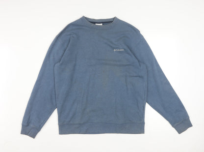 Columbia Men’s Blue Crew Neck Fleece Sweatshirt M Regular Fit