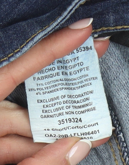 Lee Women's Blue Mid Rise Skinny Slim Fit Sculpting Jeans Size 18