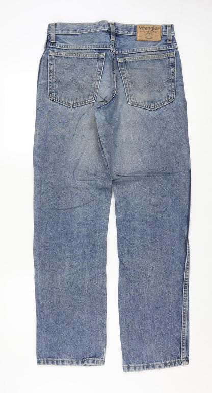 Wrangler Men's Blue Straight Denim Jeans 31W x 32L Classic Regular Fit