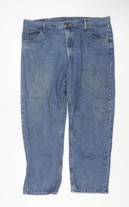 Wrangler Men's Blue 40x30 Straight Regular Denim Jeans